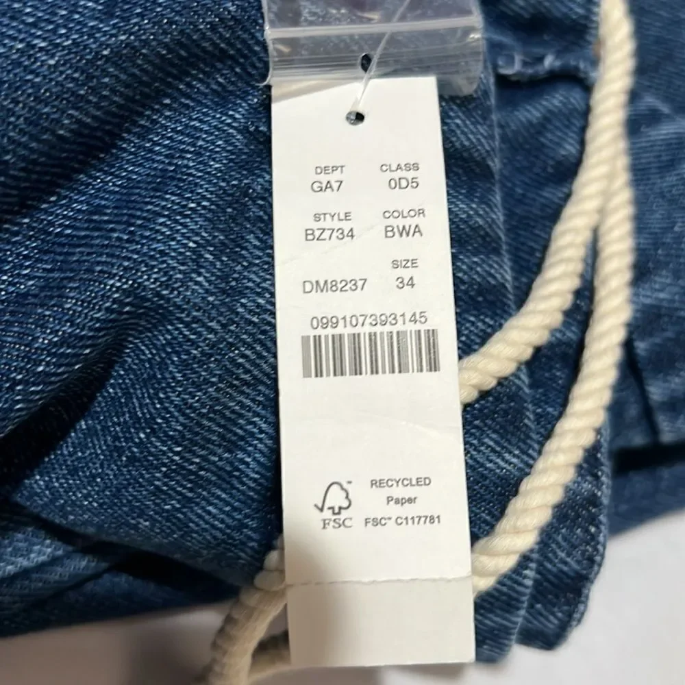 J. Crew BZ734 Lace-up drapey wide-leg jean size 34 NWT